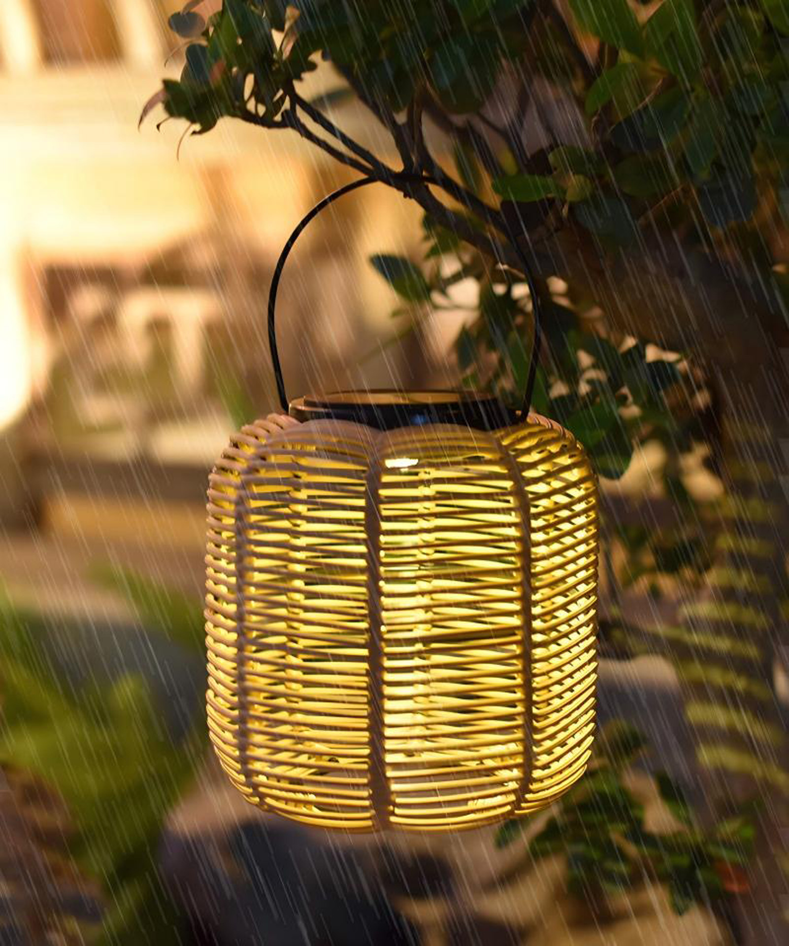 Artificial Rattan Solar Light 2