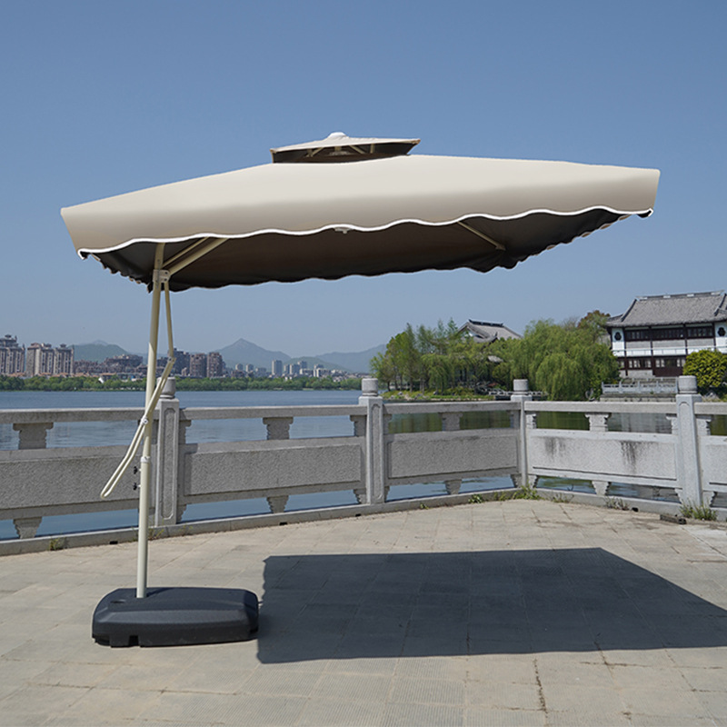 Double Roof Cantilever Patio Umbrella 2